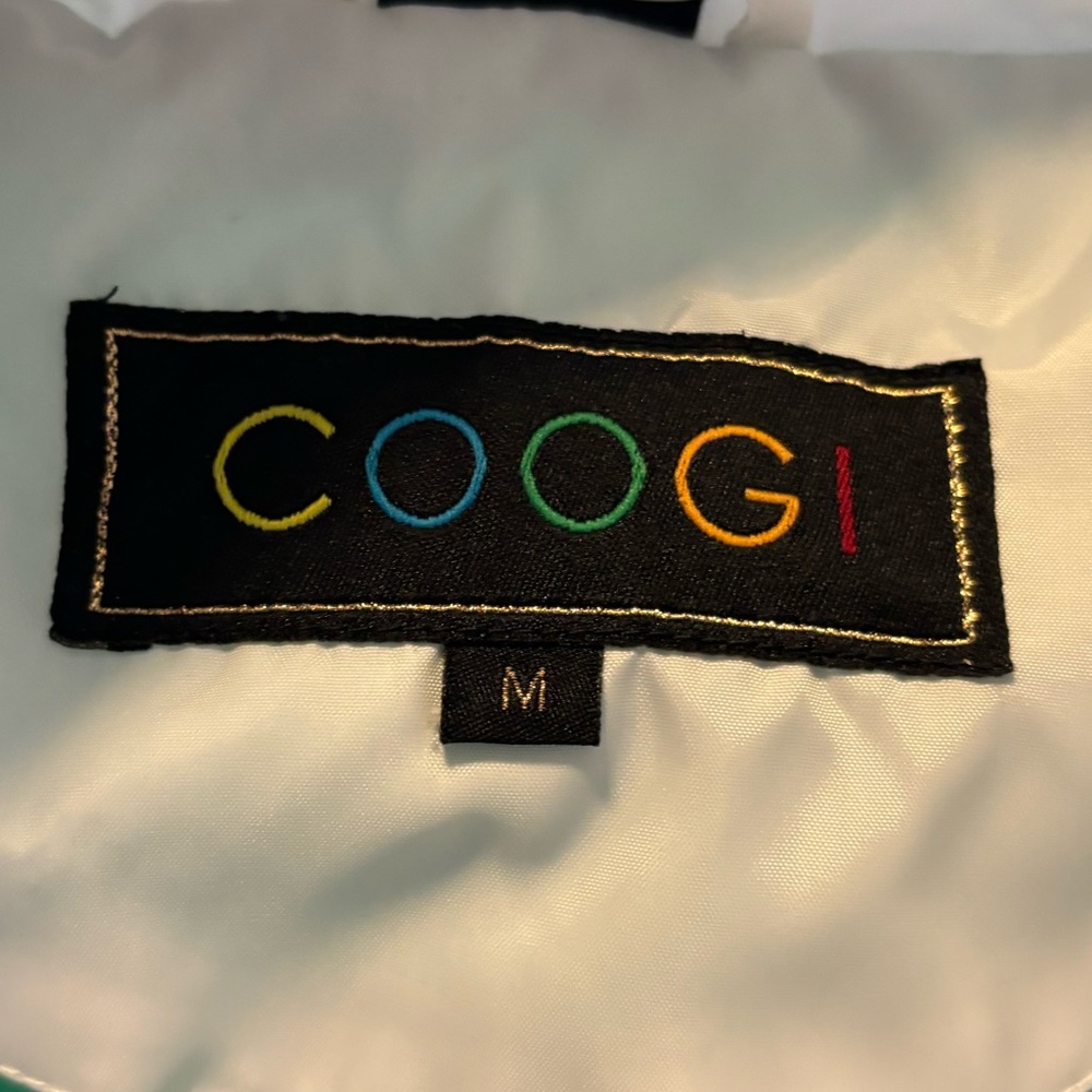 Coogi white‎ polyester puffer ski vest size Medium colorful logo design - Picture 4 of 7